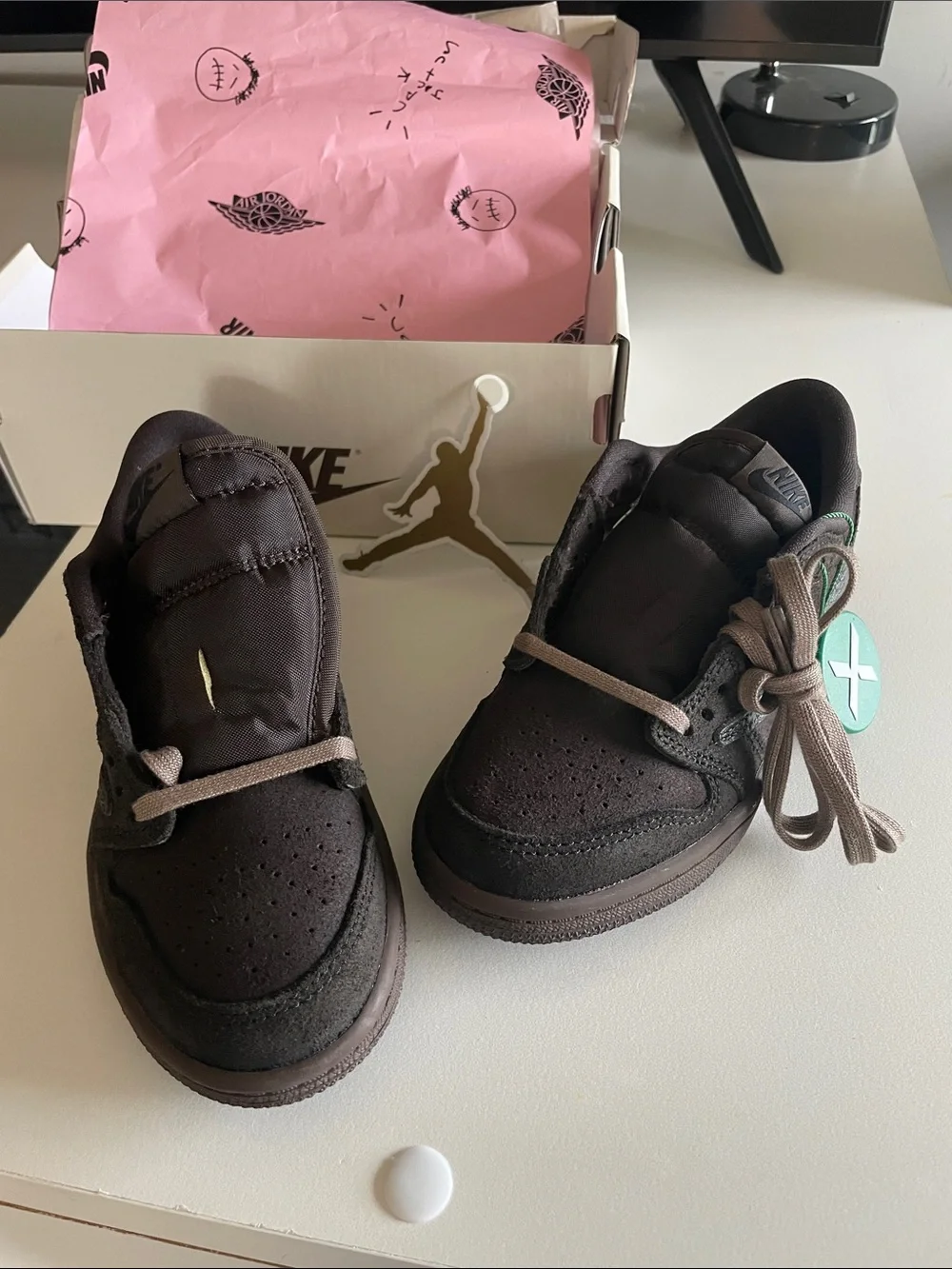 Nike Travis Scott Velvet Brown Sz12C Jordan 1 Low Sneakers - *Price Firm*